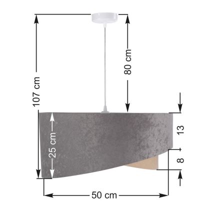 Ljuskrona med snöre GALAXY 1xE27/60W/230V