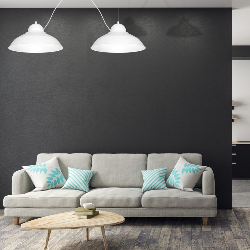 Ljuskrona med snöre GUSTAV 2xE27/60W/230V