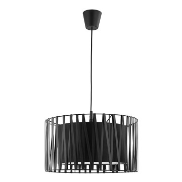 Ljuskrona med snöre HARMONY Svart 1xE27/60W/230V