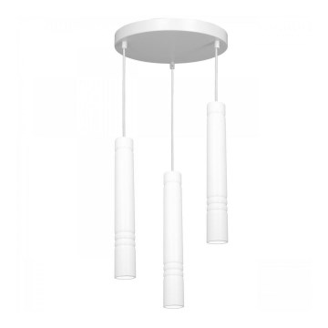 Ljuskrona med snöre IMPLODE 3xGU10/8W/230V vit rund