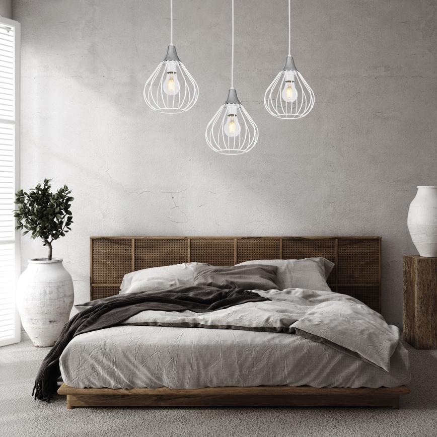 Ljuskrona med snöre KANE 3xE27/60W/230V