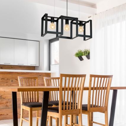 Ljuskrona med snöre KARTEL 3xE27/60W/230V