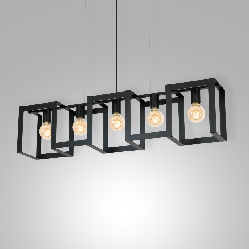 Ljuskrona med snöre KARTEL 5xE27/60W/230V