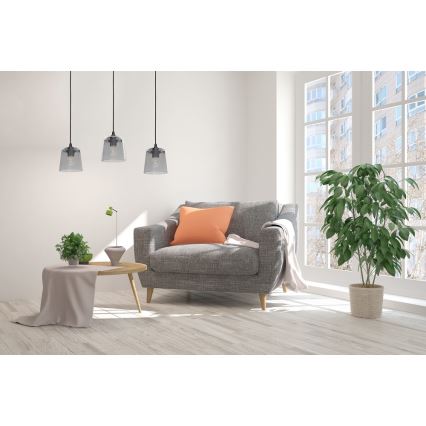 Ljuskrona med snöre LUCEA 3xE27/15W/230V