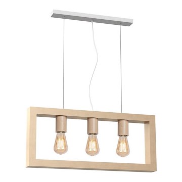 Ljuskrona med snöre MACK 3xE27/60W/230V