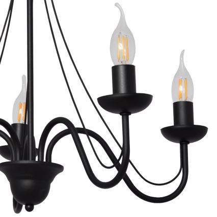 Ljuskrona med snöre MALBO II 5xE14/10W/230V