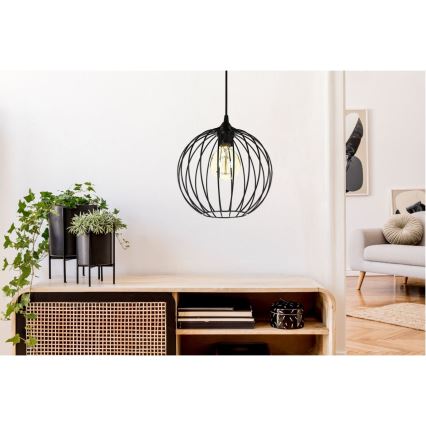 Ljuskrona med snöre MATT 1xE27/60W/230V