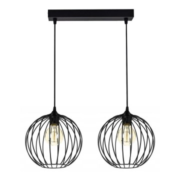 Ljuskrona med snöre MATT 2xE27/60W/230V