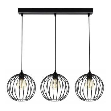 Ljuskrona med snöre MATT 3xE27/60W/230V