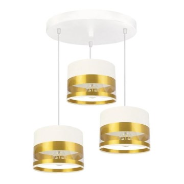 Ljuskrona med snöre MILO 3xE27/60W/230V guld