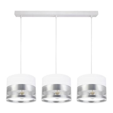 Ljuskrona med snöre MILO 3xE27/60W/230V silver