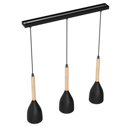 Ljuskrona med snöre MUZA 3xE27/60W/230V