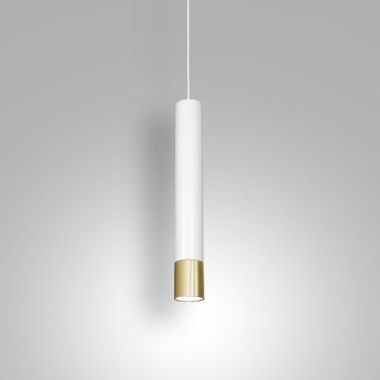 Ljuskrona med snöre NEST 1xGU10/8W/230V vit/guld