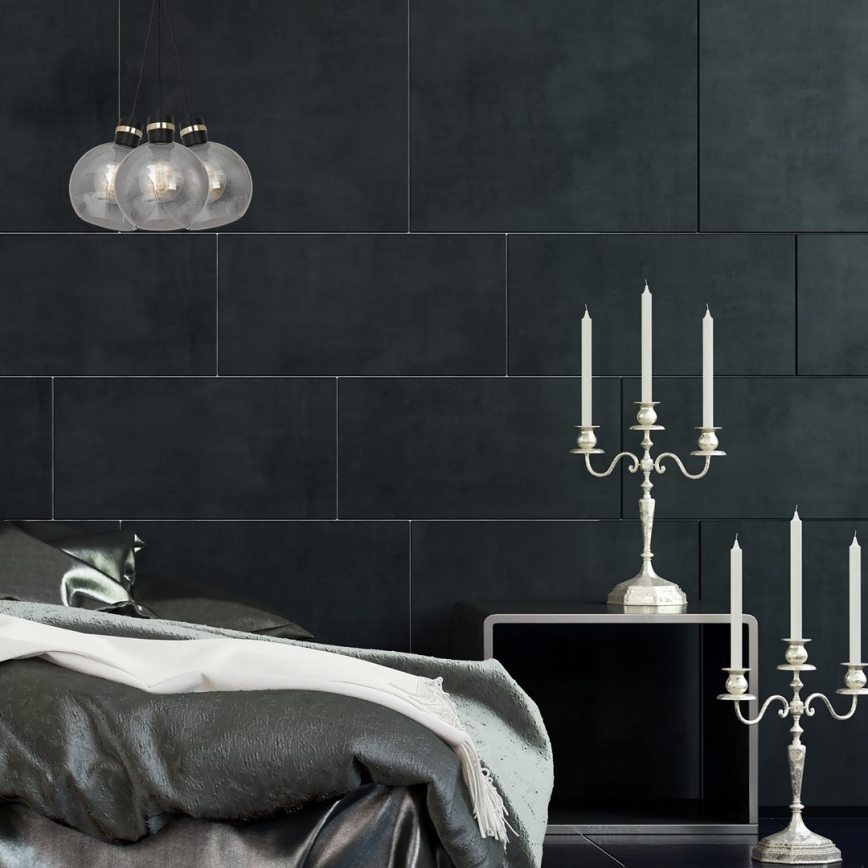 Ljuskrona med snöre OMEGA 3xE27/60W/230V