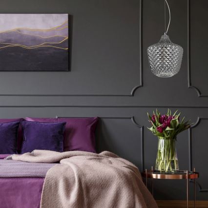 Ljuskrona med snöre ORLANDO 1xE27/60W/230V