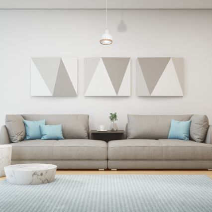 Ljuskrona med snöre OVAL 1xE27/60W/230V vit