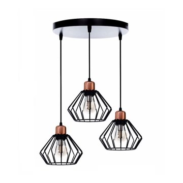 Ljuskrona med snöre PORTO 3xE27/40W/230V