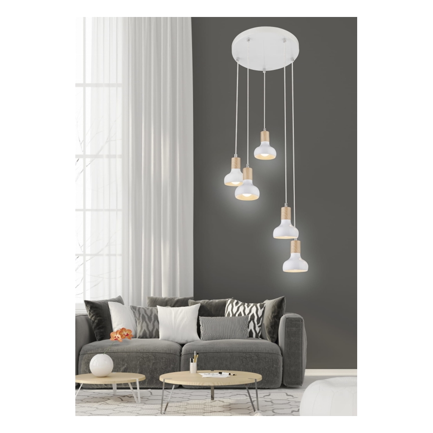 Ljuskrona med snöre PUERTO 5xE14/40W/230V