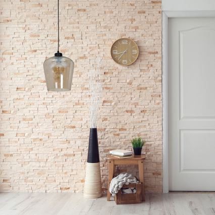 Ljuskrona med snöre SANTIAGO 1xE27/60W/230V brun