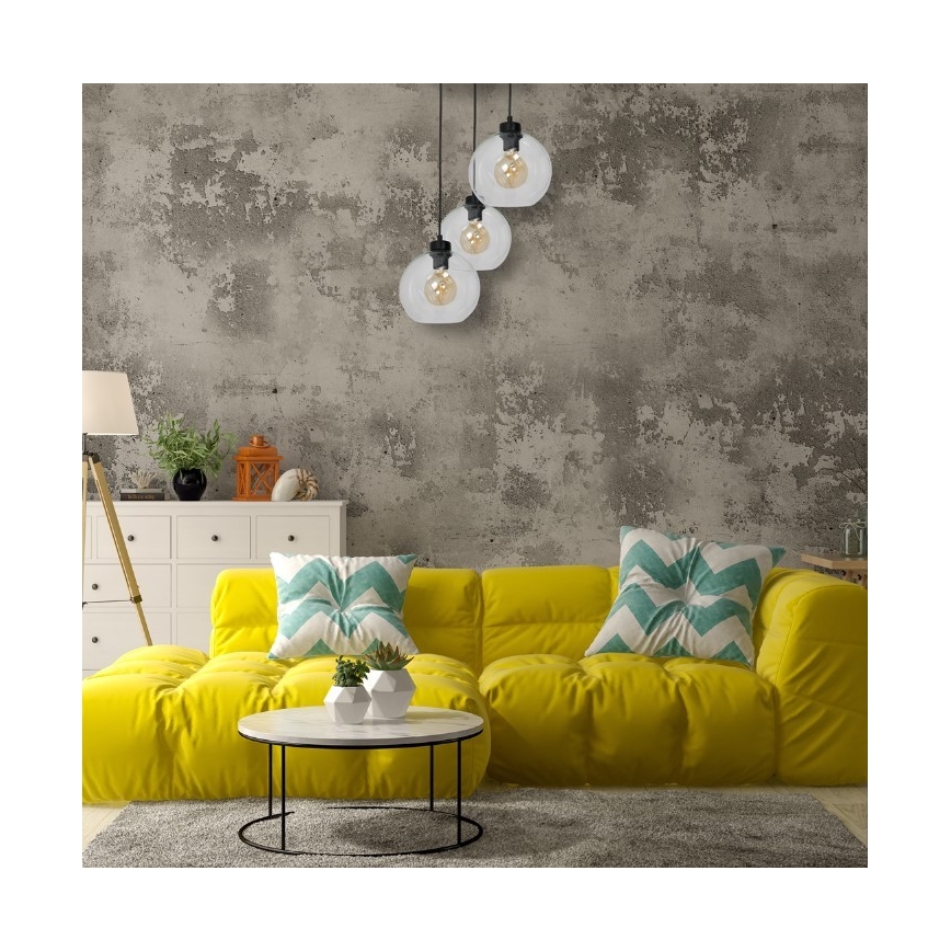 Ljuskrona med snöre SOFIA 3xE27/60W/230V klar