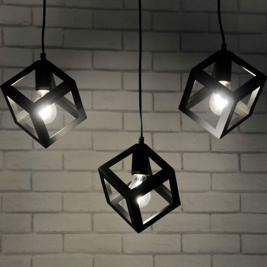 Ljuskrona med snöre SWEDEN 3xE27/20W/230V