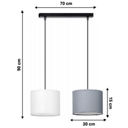 Ljuskrona med snöre TUZ 2xE27/60W/230V