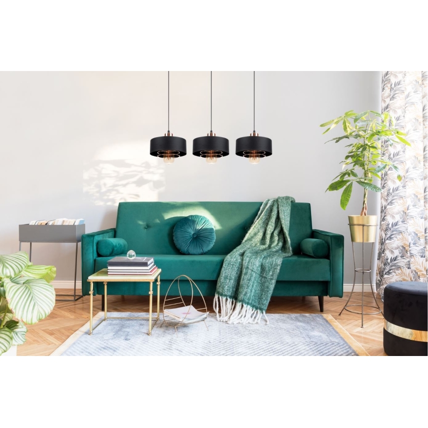 Ljuskrona med snöre VEST 3xE27/60W/230V