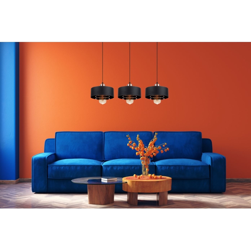 Ljuskrona med snöre VEST 3xE27/60W/230V