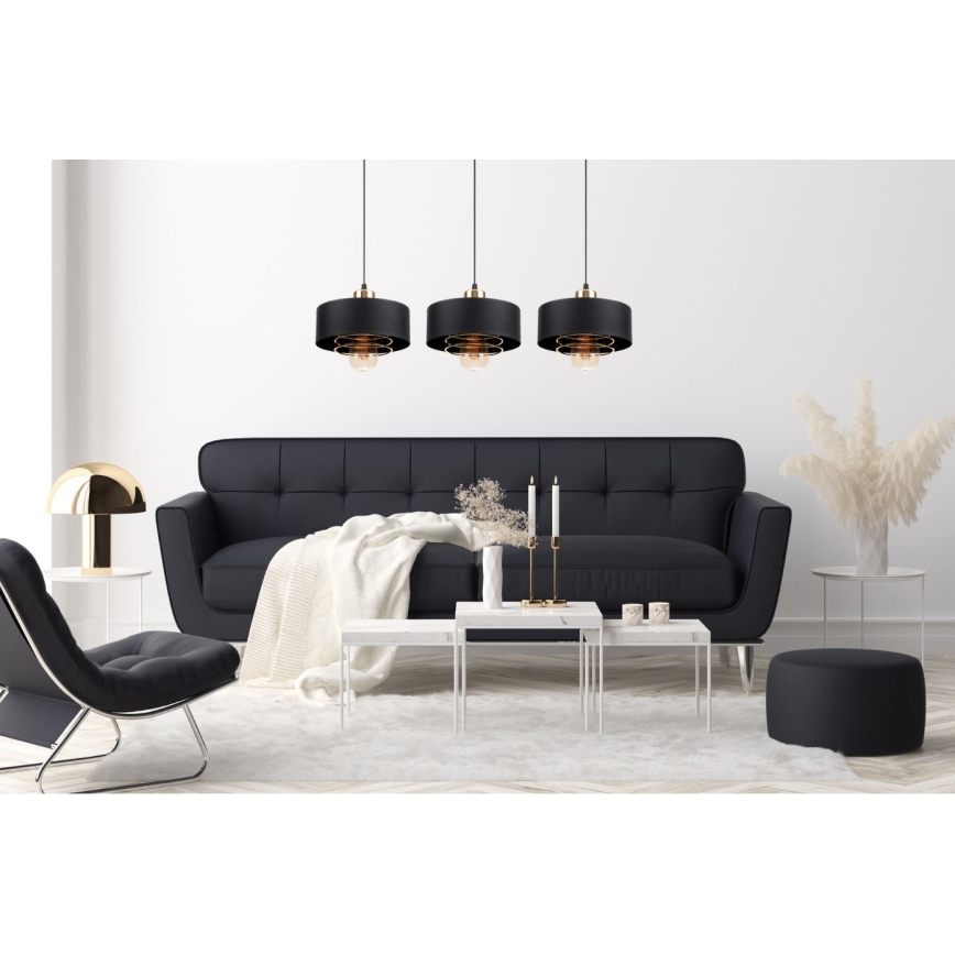 Ljuskrona med snöre VEST 3xE27/60W/230V