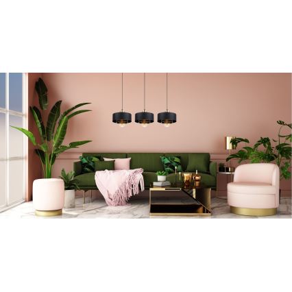 Ljuskrona med snöre VEST 3xE27/60W/230V