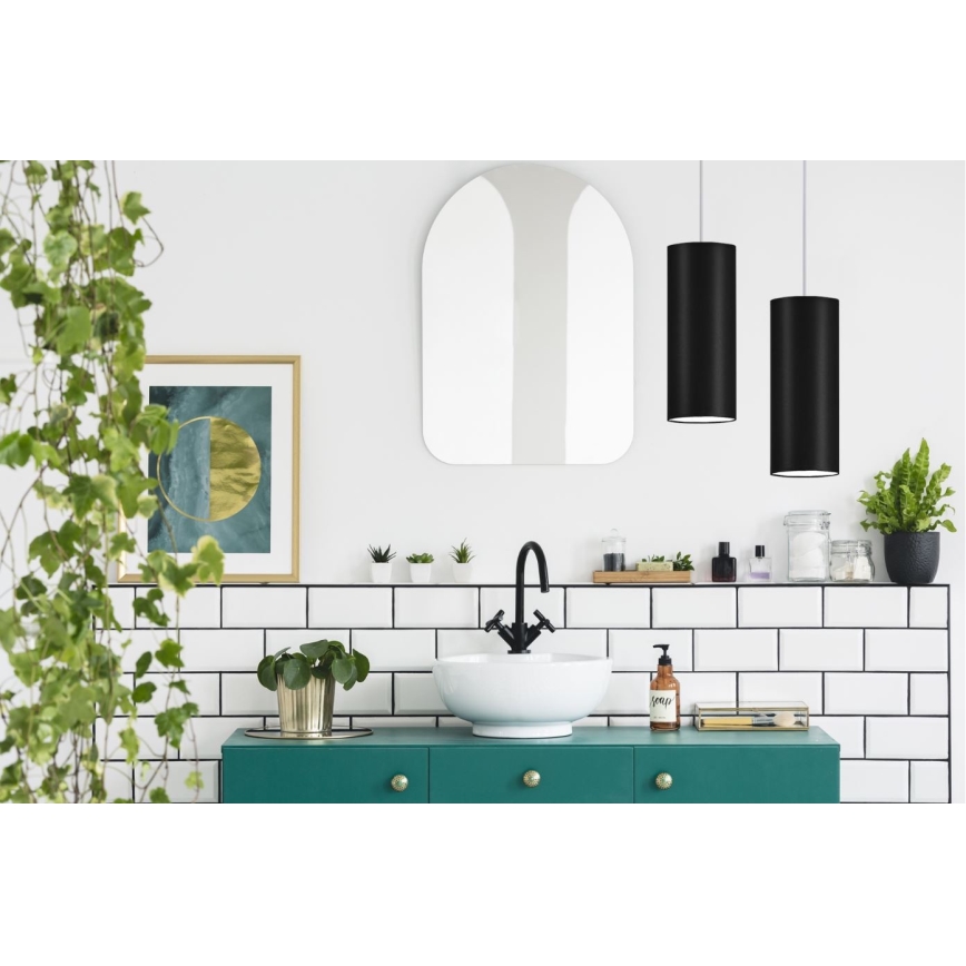 Ljuskrona med snöre ZIK 1xE27/40W/230V svart