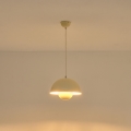 Ljuskrona med textilsladd 1xE27/15W/230V grädde
