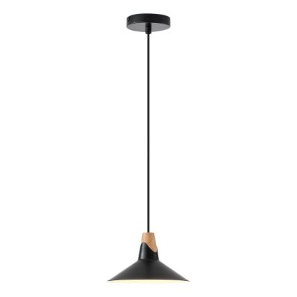 Ljuskrona med textilsladd 1xE27/15W/230V svart