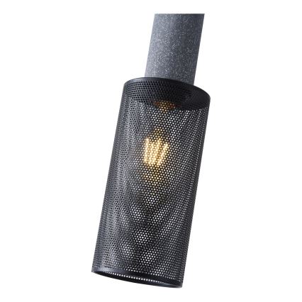 Ljuskrona med textilsladd 1xE27/40W/230V svart