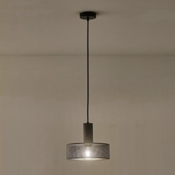 Ljuskrona med textilsladd 1xE27/40W/230V svart