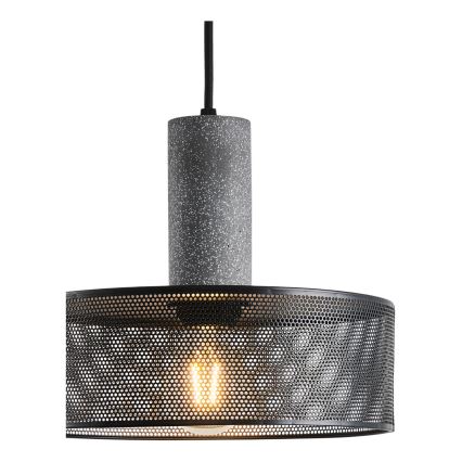 Ljuskrona med textilsladd 1xE27/40W/230V svart