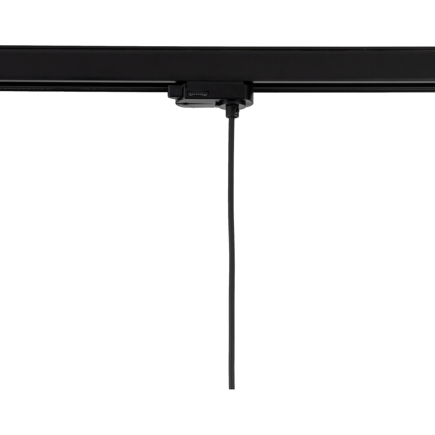Ljuskrona med textilsladd för 3-fas skensystem TRACER 1xE27/15W/230V diameter 20 cm svart/vit