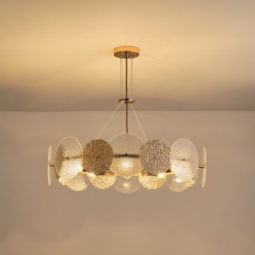 Ljuskrona med textilsladd 8xE14/40W/230V