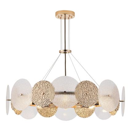 Ljuskrona med textilsladd 8xE14/40W/230V