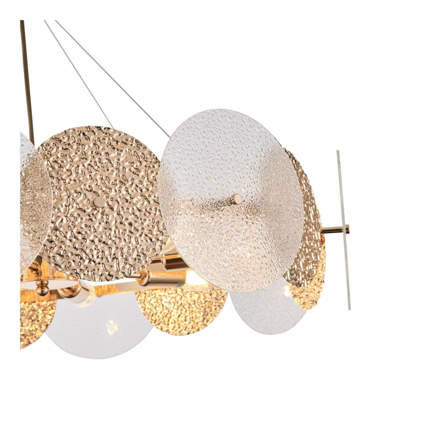 Ljuskrona med textilsladd 8xE14/40W/230V