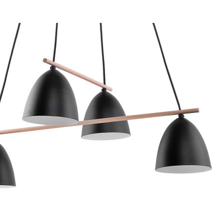 Ljuskrona med textilsladd AIDA 4xE27/15W/230V