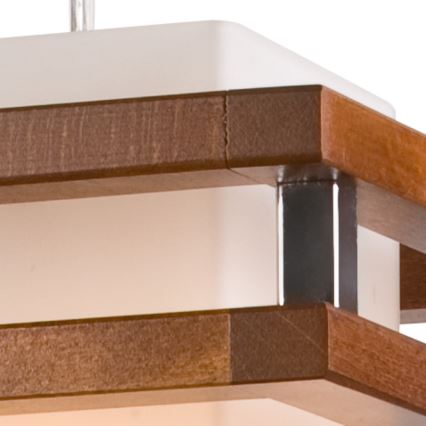 Ljuskrona med textilsladd ALAN 1xE27/60W/230V bok