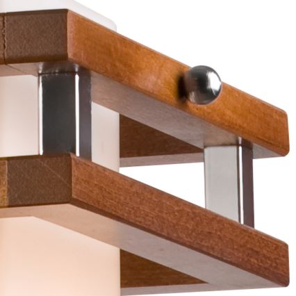 Ljuskrona med textilsladd ALAN 1xE27/60W/230V bok