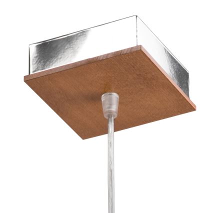 Ljuskrona med textilsladd ALAN 1xE27/60W/230V bok