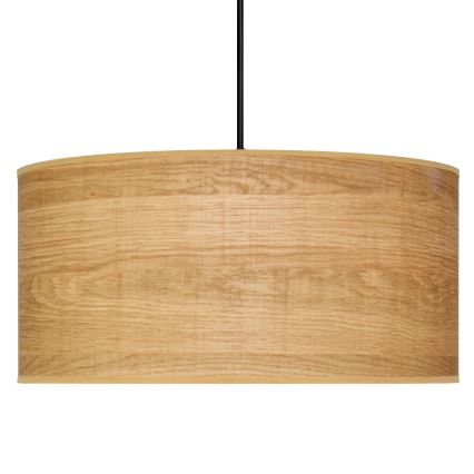 Ljuskrona med textilsladd ALBA 1xE27/15W/230V diameter 40 cm brun/svart