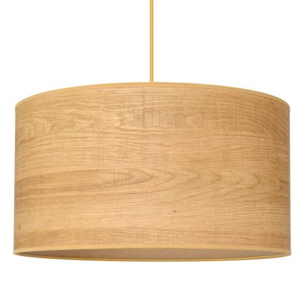 Ljuskrona med textilsladd ALBA 1xE27/15W/230V diameter 45 cm brun