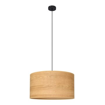 Ljuskrona med textilsladd ALBA 1xE27/15W/230V diameter 45 cm brun/svart