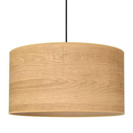 Ljuskrona med textilsladd ALBA 1xE27/15W/230V diameter 45 cm brun/svart