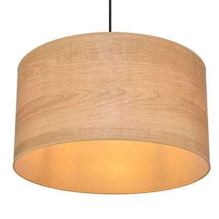 Ljuskrona med textilsladd ALBA 1xE27/15W/230V diameter 45 cm brun/svart