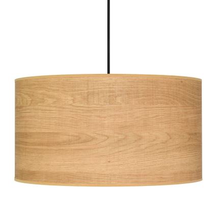 Ljuskrona med textilsladd ALBA 1xE27/15W/230V diameter 45 cm brun/svart